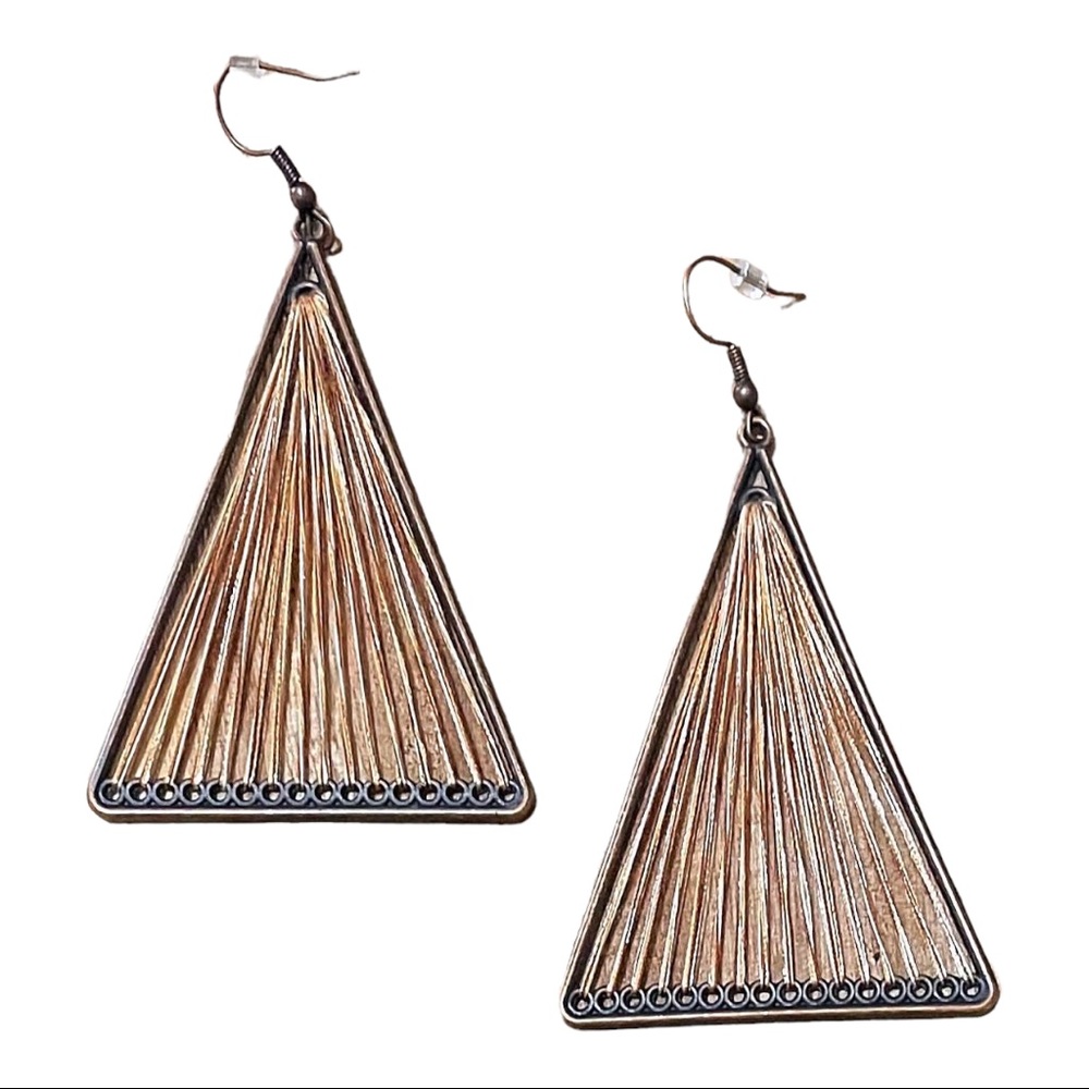 Woven Triangle Earrings